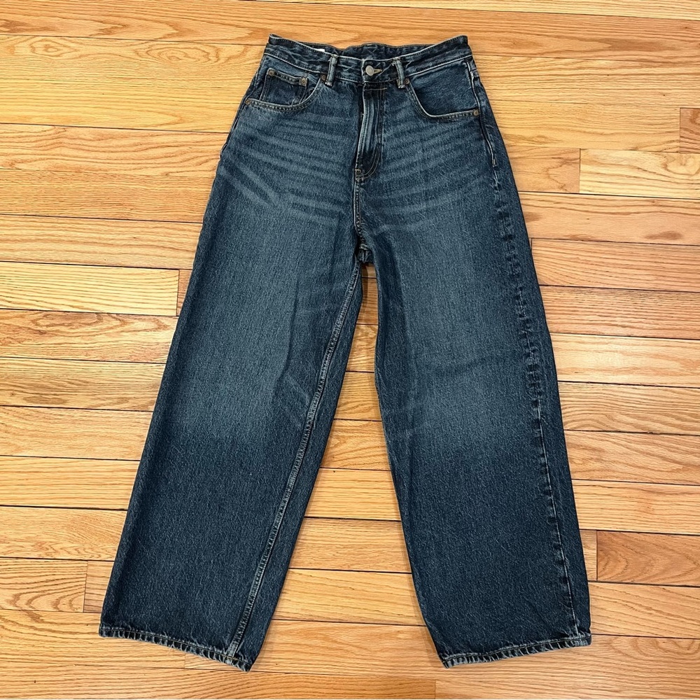 Zara Dark Blue Baggy Fit Jeans